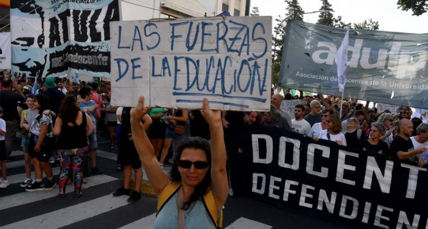  Universitarios marcharon en La Plata en defensa de la educación pública 