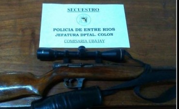 SECUESTRO DE ARMA DE FUEGO EN UBAJAY.